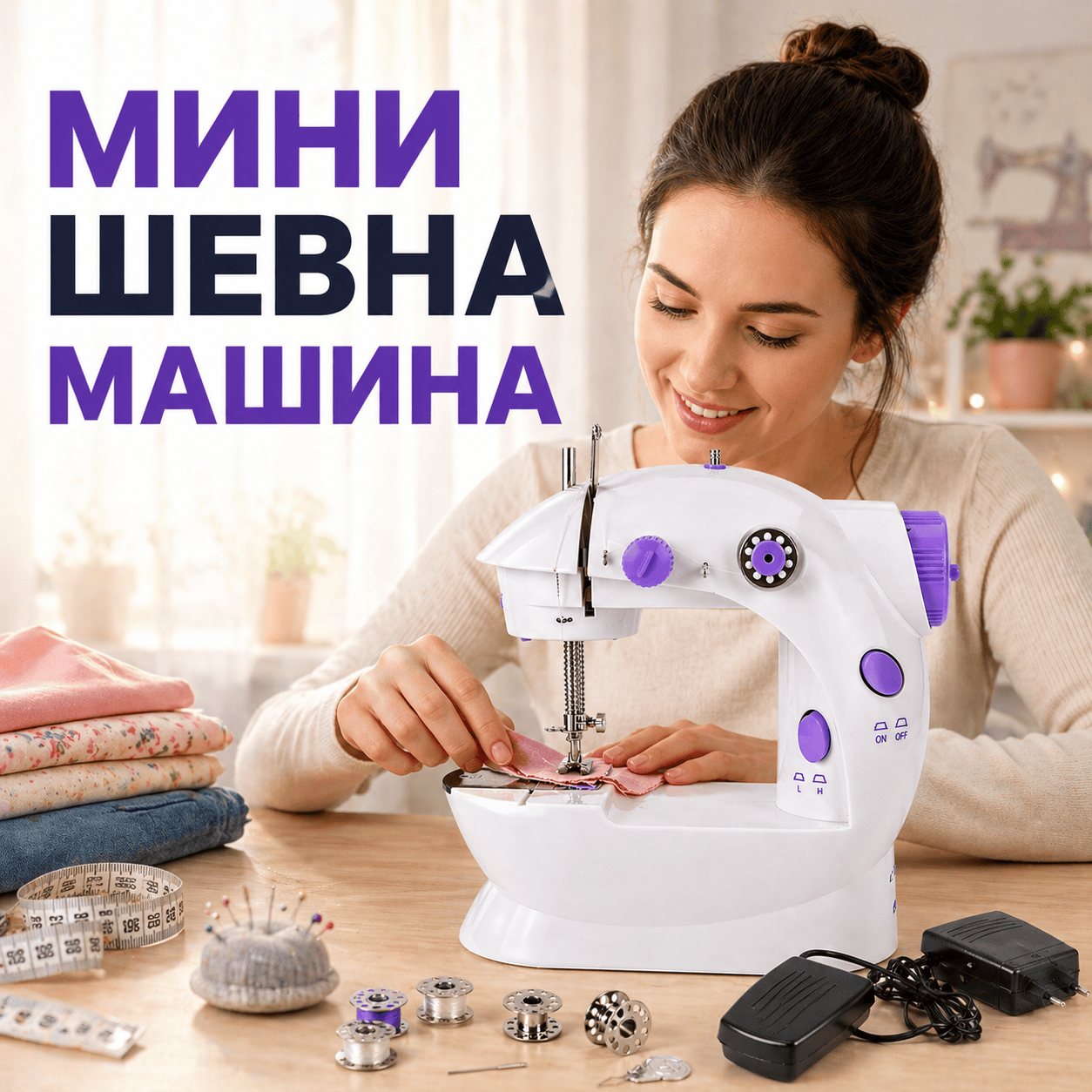 Мини шевна машина "SewEasy Mini" – компактно решение за бързи поправки и творчество