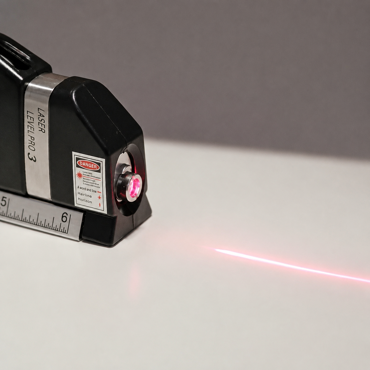 Лазерен нивелир „LaserPro“ с вградена рулетка 250 см и 3 либели + ПОДАРЪК батерии и резервни батерии