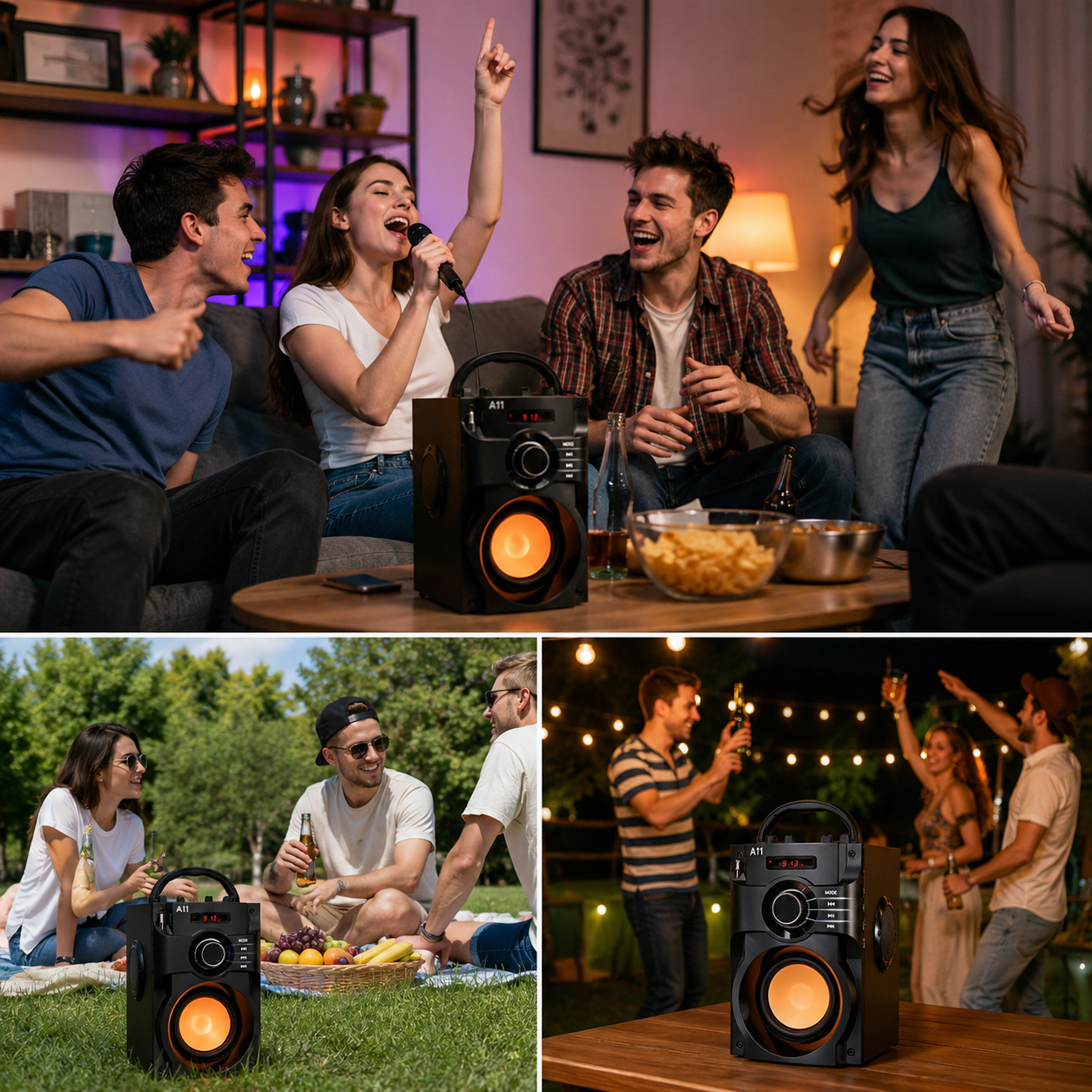 Преносима Bluetooth тонколона „SoundBox 2.1“ със субуфер и FM радио