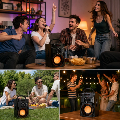 Преносима Bluetooth тонколона „SoundBox 2.1“ със субуфер и FM радио