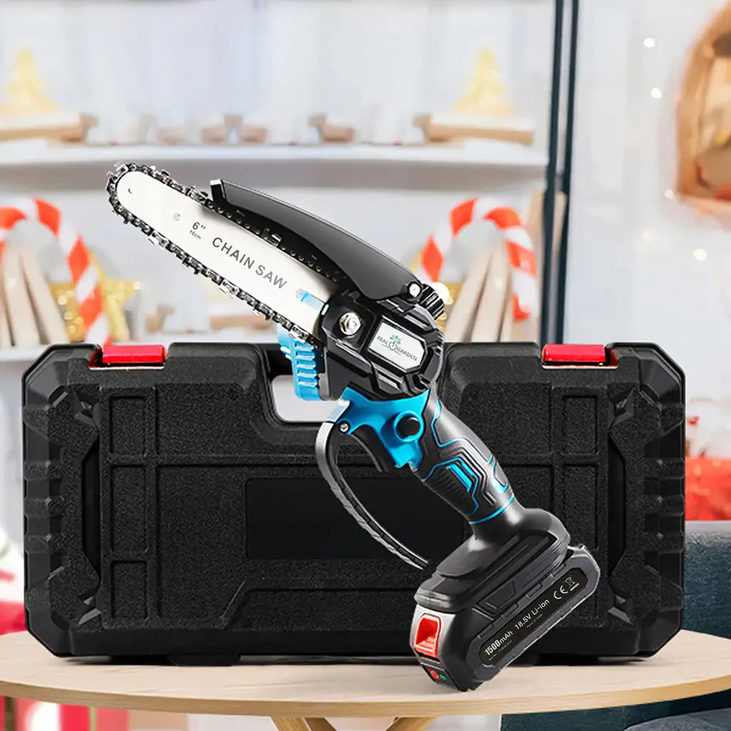 Акумулаторен Мини Верижен Трион 21V | 550W + 2 Батерии