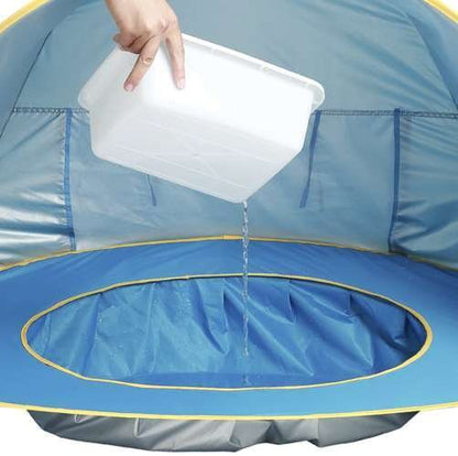Плажна тента с басейн и саморазгъваща се "POP-UP" конструкция
