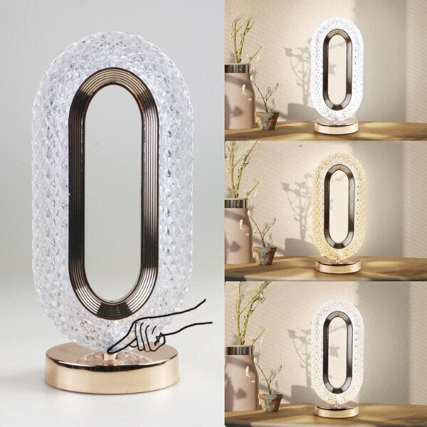 LED нощна лампа с диамантен ефект ,,Diamond Lux" - 3 режима на светлина, вградена батерия
