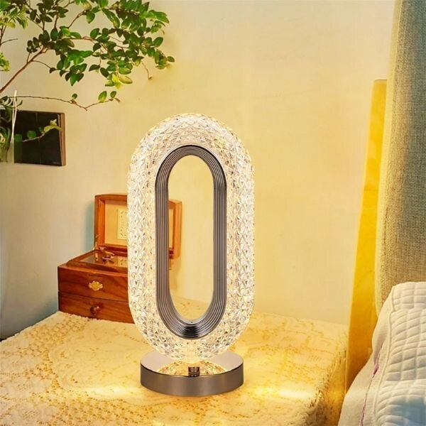 LED нощна лампа с диамантен ефект ,,Diamond Lux" - 3 режима на светлина, вградена батерия