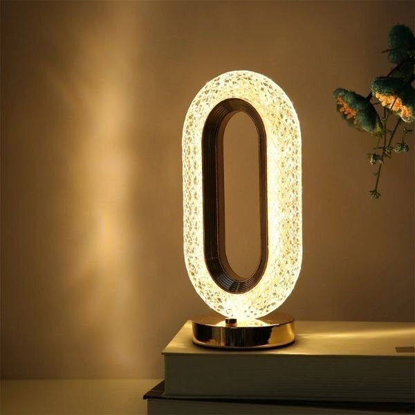 LED нощна лампа с диамантен ефект ,,Diamond Lux" - 3 режима на светлина, вградена батерия