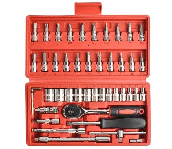 Комплект инструменти от 46 части „ToolForce 46“ - за работа в сервиз, гараж или у дома