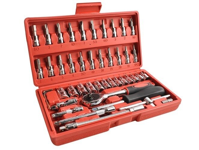 Комплект инструменти от 46 части „ToolForce 46“ - за работа в сервиз, гараж или у дома