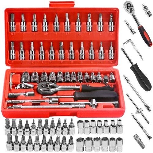 Комплект инструменти от 46 части „ToolForce 46“ - за работа в сервиз, гараж или у дома