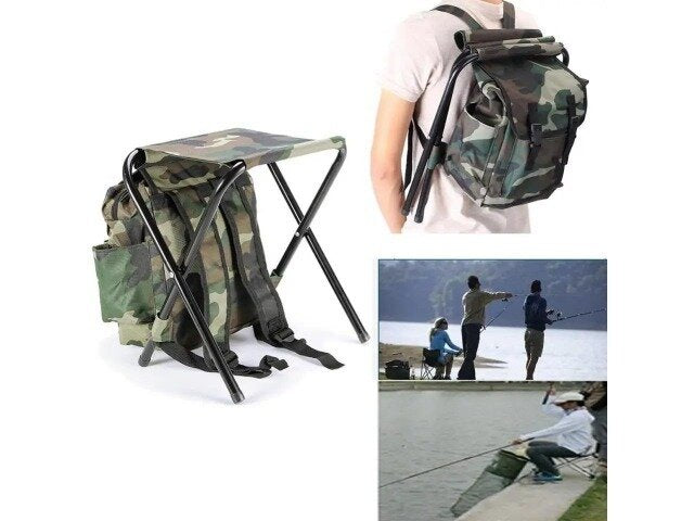 Раница 2в1 със стол „Pack&Rest" - за риболов, къмпинг, планински преходи