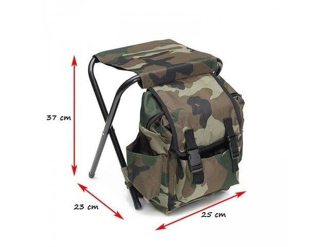Раница 2в1 със стол „Pack&Rest" - за риболов, къмпинг, планински преходи