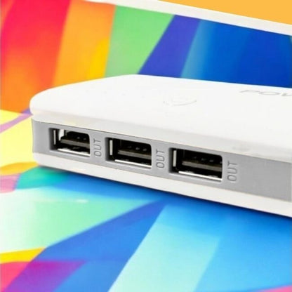 Мощна преносима батерия „Powerbank+“ 10000mAh - с 3 USB порта и фенерче