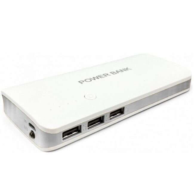 Мощна преносима батерия „Powerbank+“ 10000mAh - с 3 USB порта и фенерче