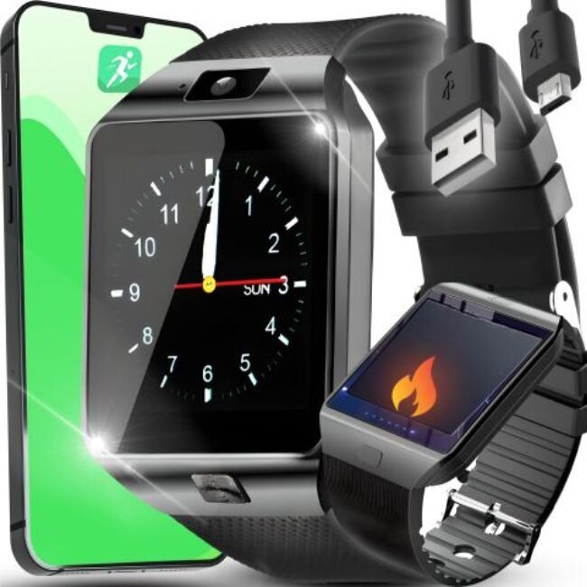Смарт часовник „TechPro“ за разговори и съобщения - със SIM карта и камера