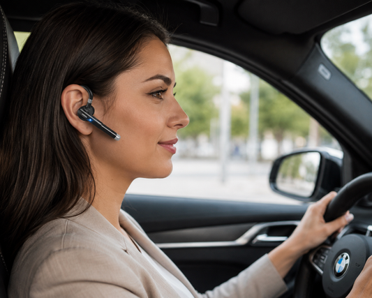 Безжично Bluetooth хендсфри + кейс за зареждане "FreeTalk" - подходящо за работа и шофиране