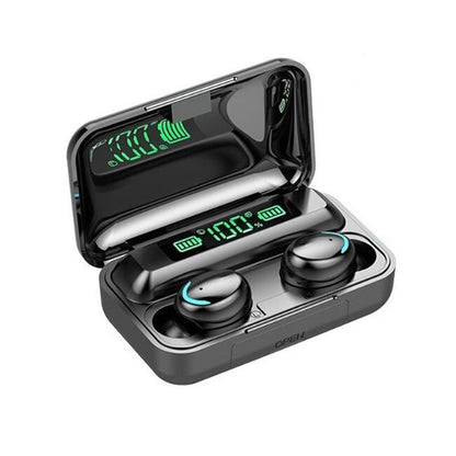 Безжични слушалки „PowerSound 10“ + Power Bank 2000 mAh - заряден кейс за слушалките и телефона ти