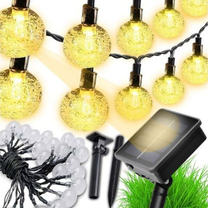 Соларен гирлянд със 100 LED топки „Блясък“ - за двор, балкон, огради