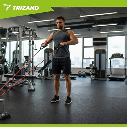 Комплект от 5 ластика за тренировка "FitGo" - съпротивление от 4кг до 30кг