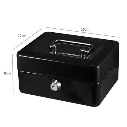 Mетална кутия за съхранение на пари и бижута „SafeBox“ - с оргайзер за монети и ключ