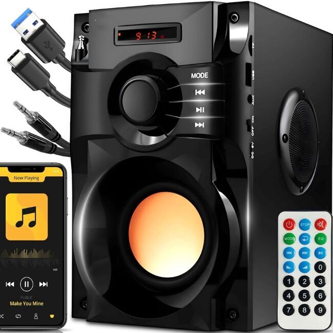 Преносима Bluetooth тонколона „SoundBox 2.1“ със субуфер и FM радио