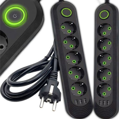 Разклонител с 5 гнезда и 3 USB порта „MaxPower“ 5м - удобство и функиционалност