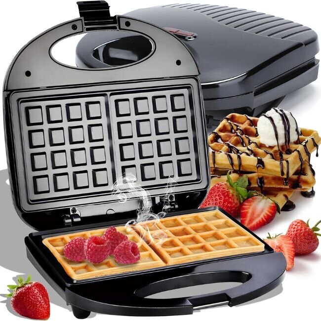 Гофретник с незалепващо покритие „CrispyWaffle“ 750W