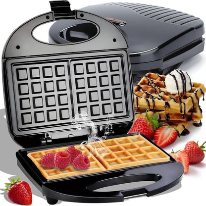 Гофретник с незалепващо покритие „CrispyWaffle“ 750W