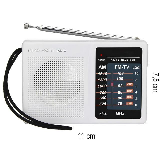 Компактно преносимо радио "PocketTune" с FM/AM честоти - за къмпинг и разходки