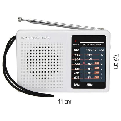 Компактно преносимо радио "PocketTune" с FM/AM честоти - за къмпинг и разходки