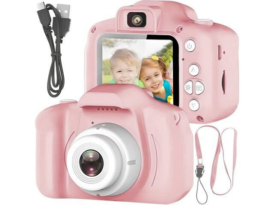 Детски фотоапарат "KidSnap FunCam Pink" – HD камера със снимки, видео и игри