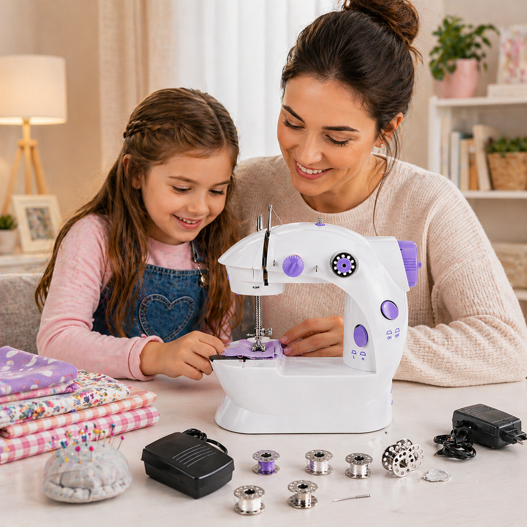 Мини шевна машина "SewEasy Mini" – компактно решение за бързи поправки и творчество