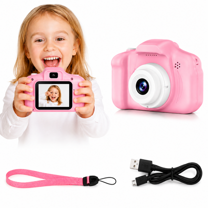 Детски фотоапарат "KidSnap FunCam Pink" – HD камера със снимки, видео и игри