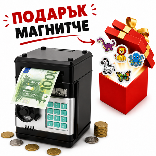 Детски сейф с пин код + ПОДАРЪК магнитче