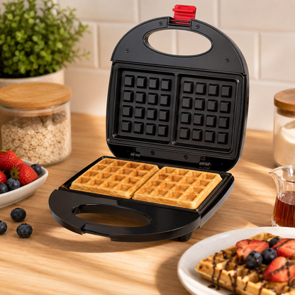 Гофретник с незалепващо покритие „CrispyWaffle“ 750W