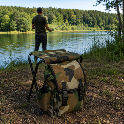 Раница 2в1 със стол „Pack&Rest" - за риболов, къмпинг, планински преходи