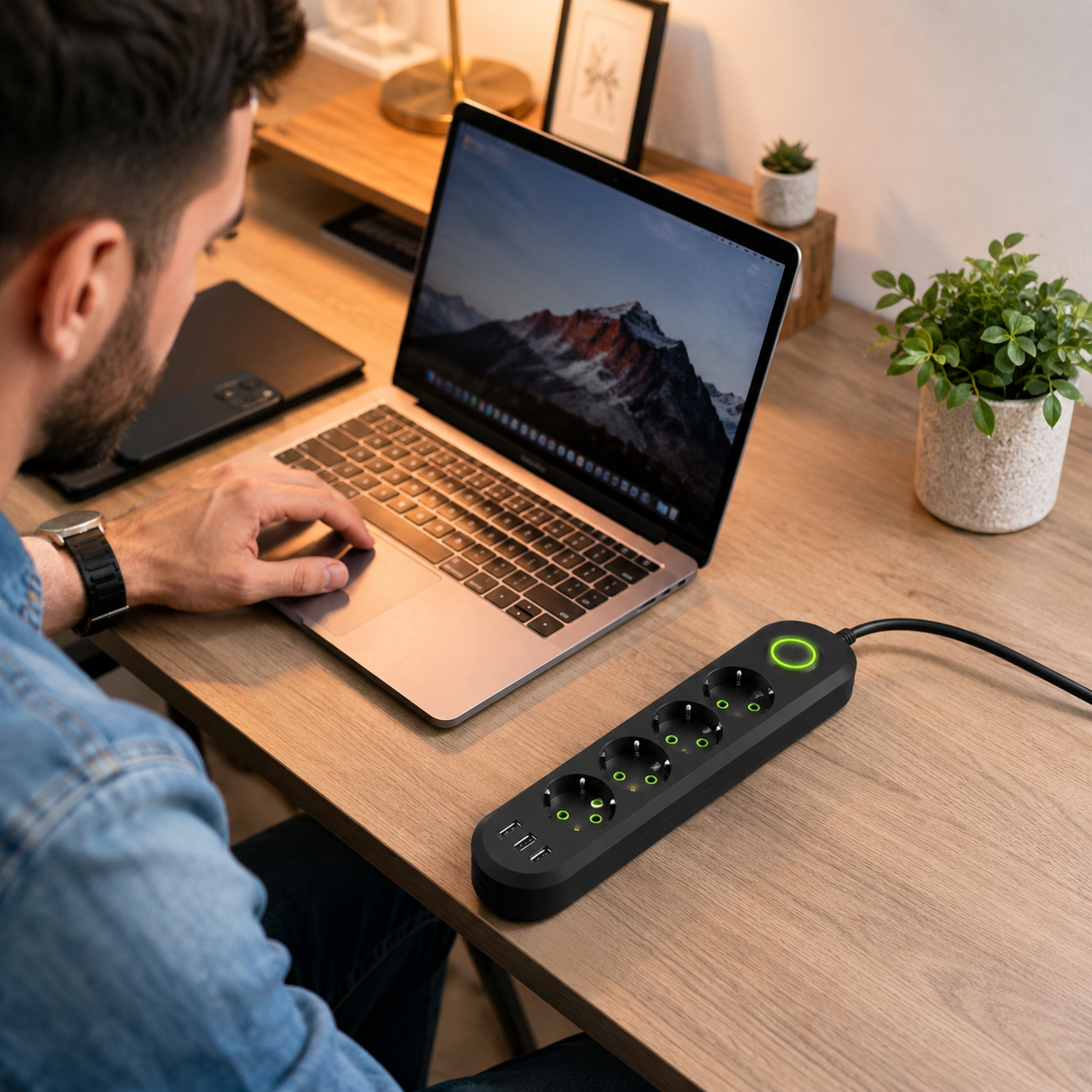 Разклонител с 5 гнезда и 3 USB порта „MaxPower“ 5м - удобство и функиционалност
